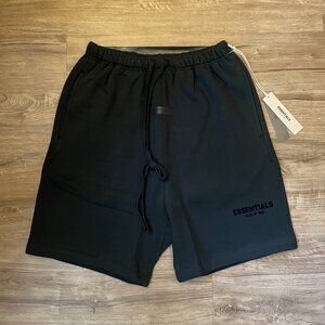 NEW Fear of God Essentials Sweatshorts Stretch Limo Black